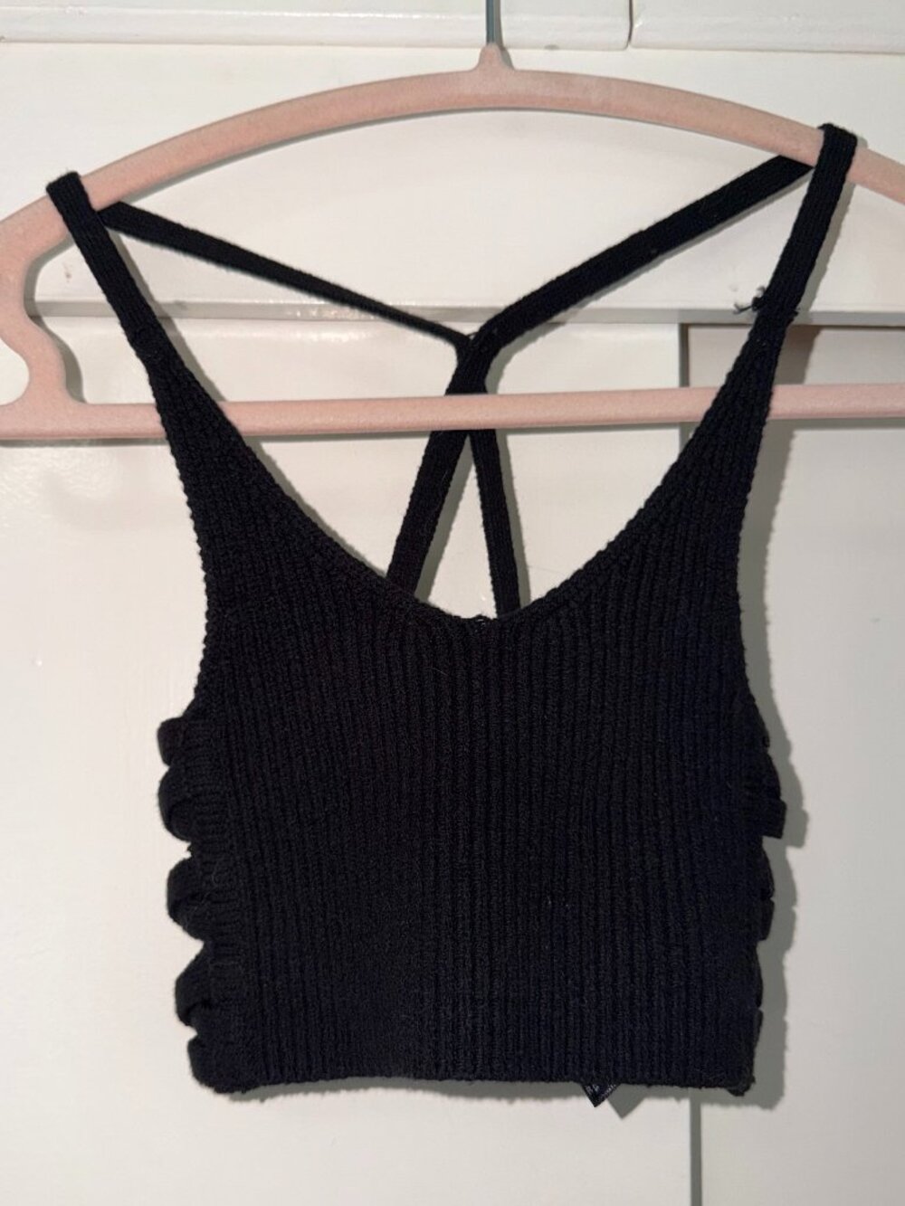 Black Kimchi Blue Knit Crop Top